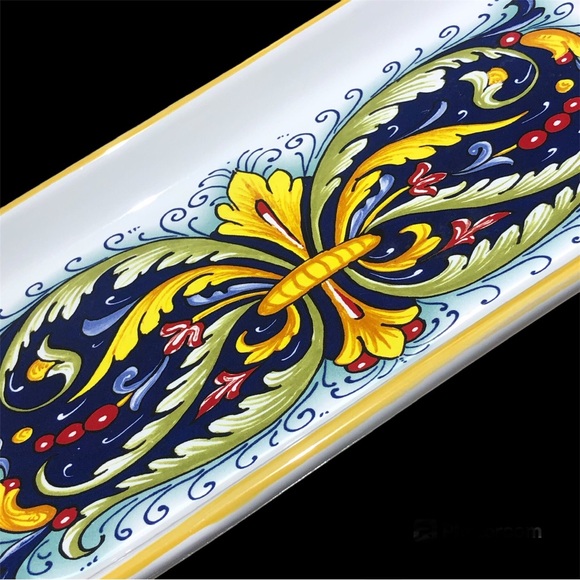 Beautiful Italian Appetizer Tray Ceramic Serving Dish - Picture 2 of 6